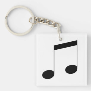 Musik Eine schwarze Balkennote, Schlüsselanhänger