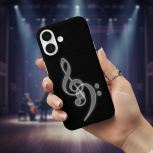 Musik - Fall Treble und Bass Clef iPhone 16 iPhone 16 Hülle