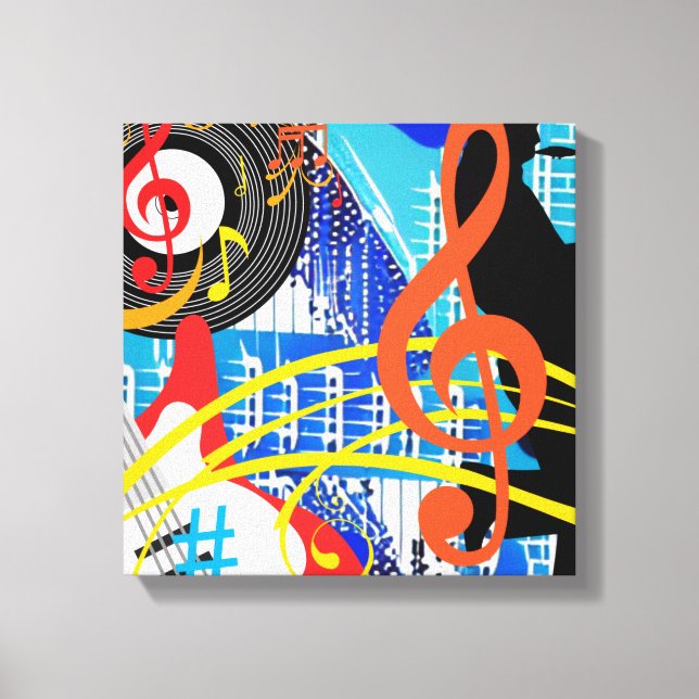 Musik feiern leinwanddruck (Vorderseite)