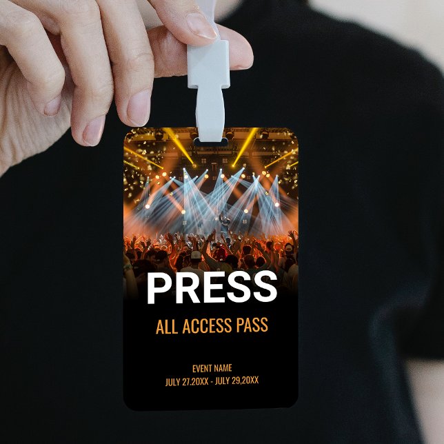 Musik Festival Presse - Alle Zugangsdaten Veransta Ausweis (Music Event Backstage Pass Event Staff Badge)