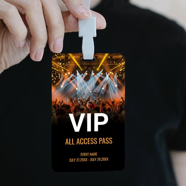 Musik Festival VIP Alle Zugangsdaten Event ID Ausweis (Music Event Backstage Pass Event Staff Badge)