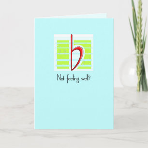 Musik flach, gut, blau karte