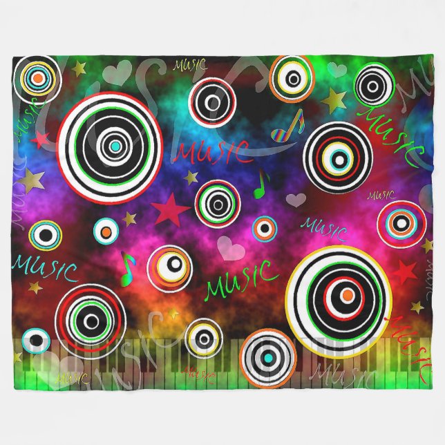 Musik Fleecedecke (Vorderseite (Horizontal))