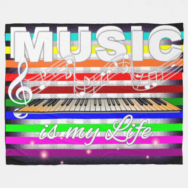Musik Fleecedecke (Vorderseite (Horizontal))