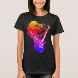 Musik Frauen tshirts Jazz Gitarrenspieler Messass