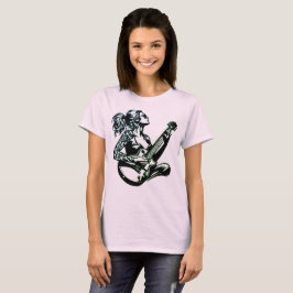 Musik Frauen tshirts Jazz Gitarrenspieler Messass