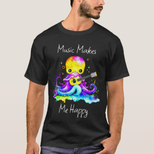 Musik freut mich Kraken Gitarre spielen T-Shirt