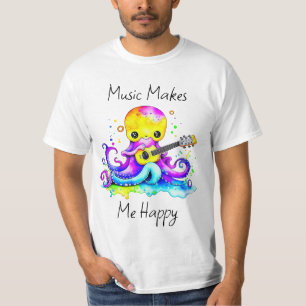 Musik freut mich Kraken Gitarre spielen T-Shirt