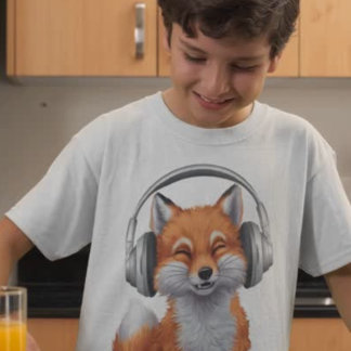 Musik-Fuchs lustig T-Shirt