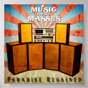 Musik für das Massen-Album-Abdeckungs-Plakat Poster