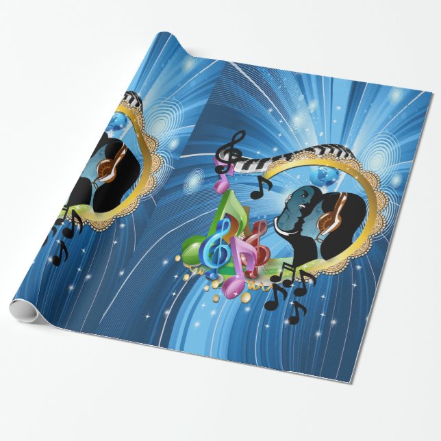 Musik für das Soul Geschenkpapier (Ungerollt)