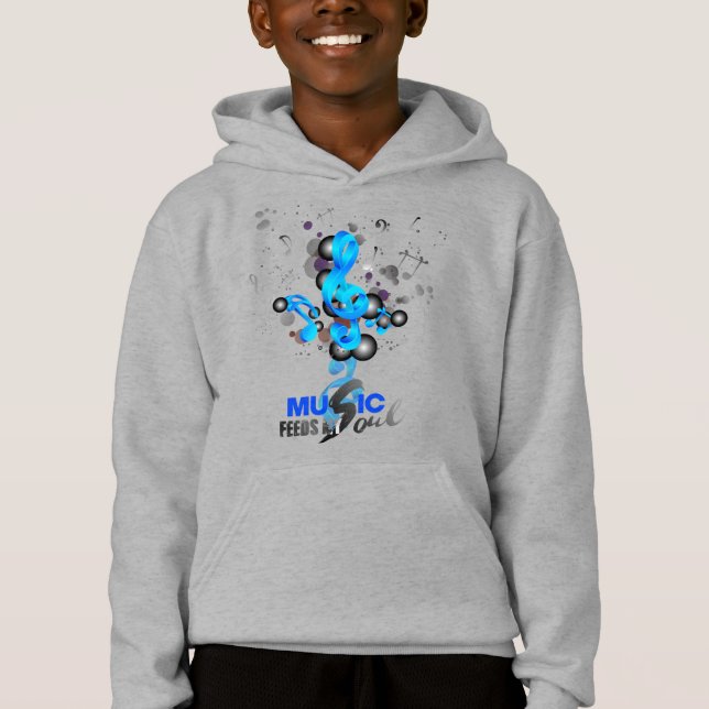 Musik Füttre mein Soul | Kids Pullover Hoodie (Vorderseite)