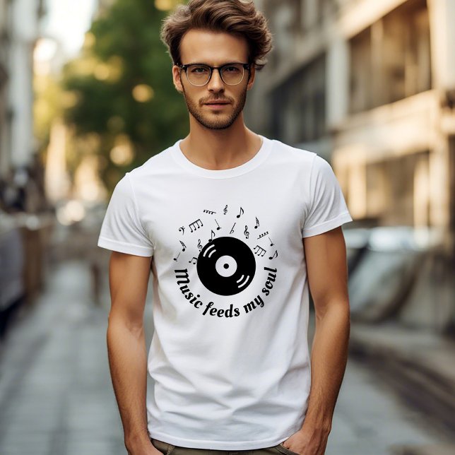 Musik Füttre mein Soul Vinyl Album T-Shirt (Von Creator hochgeladen)