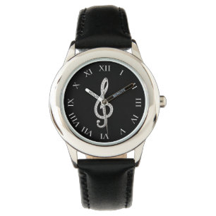 Musik Gclef römische Ziffer Armbanduhr