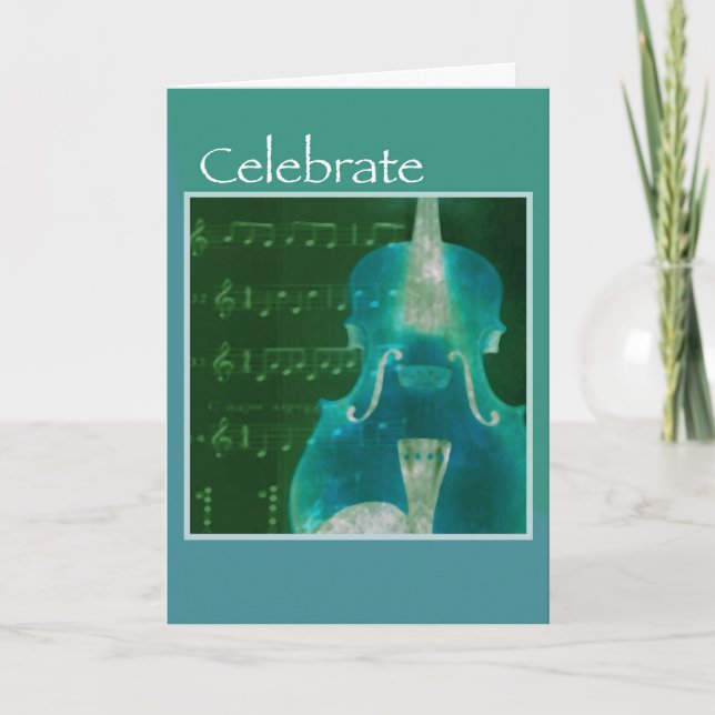 Musik Geburtstag, Moderne Karte (Vorderseite)