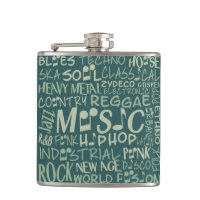 Musik Genres Word Collage Flask