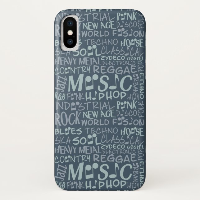 Musik Genres Word Collage Hüllen (Rückseite)
