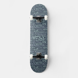 Musik Genres Word Collage Skateboards