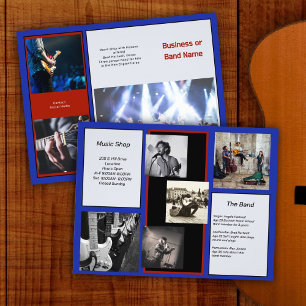 Musik Geschäft Viele Fotos Beispiel-Broschüre Flyer