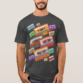 Musik-Geschenkidee 80er Retro-Kassette lustig T-Shirt