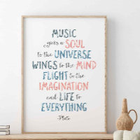 Musik gibt dem Universum ein Soul, Plato Zitat