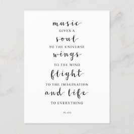 Musik gibt dem Universum ein Soul, Plato Zitat Postkarte