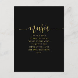 Musik gibt dem Universum ein Soul, Plato Zitat Postkarte