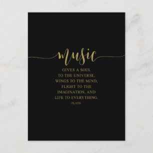Musik gibt dem Universum eine Seele, Plato Zitat Postkarte