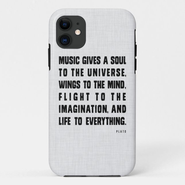 Musik gibt ein Soul zum Universum iPhone Fall Case-Mate iPhone Hülle (Rückseite)