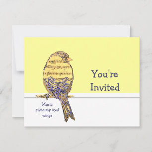 Musik gibt meinem Soul Flügel Bird-Party Einladung