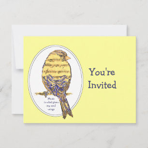 Musik gibt meinem Soul Flügel mit Bird Einladung