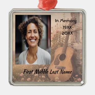 Musik Gitarre Gedenk Gebetskarte Foto Andenken Ornament Aus Metall