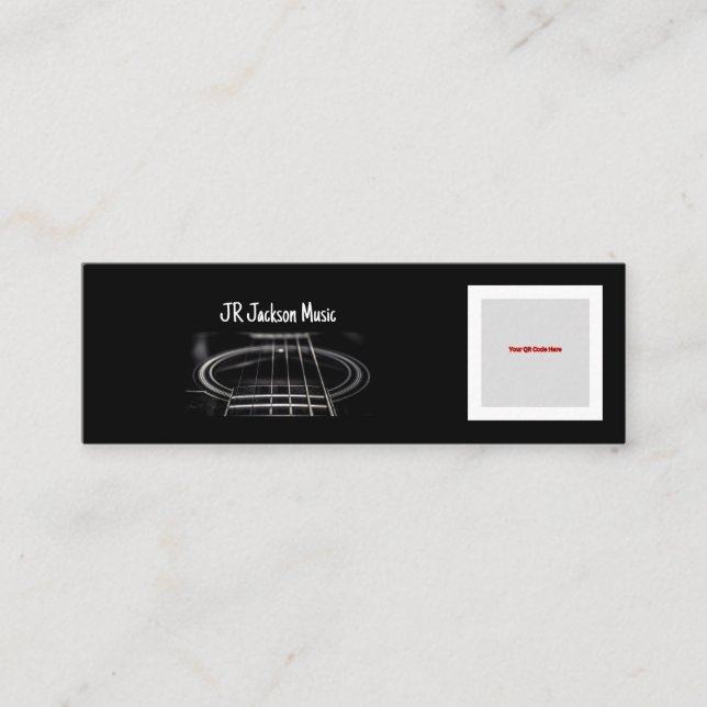 Musik/Gitarrist - QR CODE Mini Visitenkarte (Vorderseite)