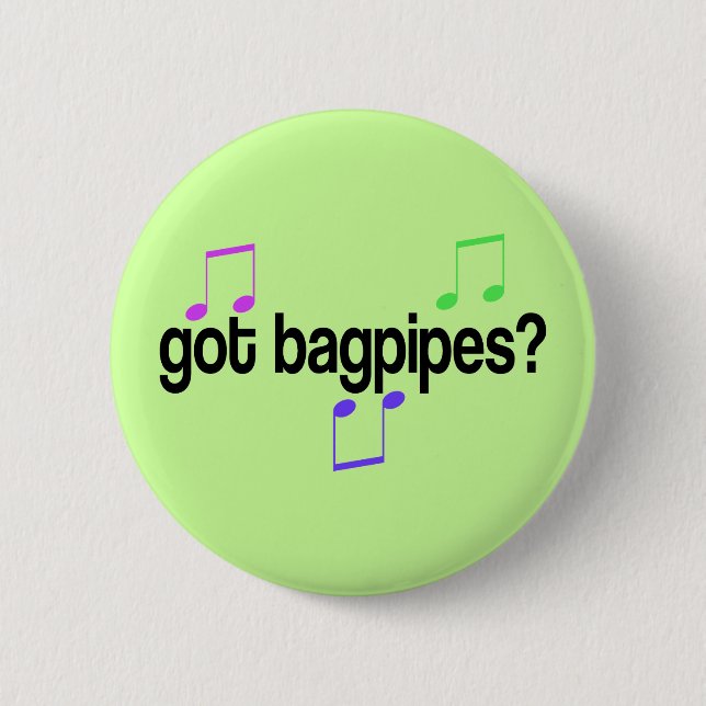 Musik got Bagpipes-Geschenk Button (Vorderseite)