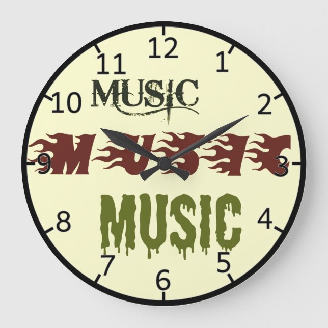 Musik Große Wanduhr (Vorderseite)