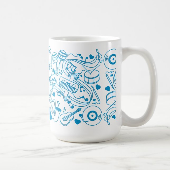 Musik-Hands - ASL-Design Kaffeetasse (Rechts)