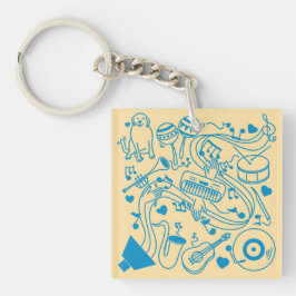 Musik-Hands - ASL-Design Schlüsselanhänger