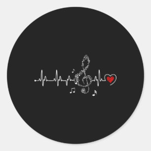 Musik-Hebeat Runder Aufkleber