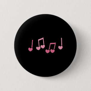 Musik Herz Musik Note Lustiger Musiker Kinder Mädc Button