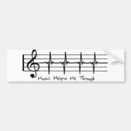 Musik hilft mir durch autoaufkleber