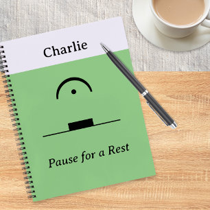 Musik Humor Pause für Erholung Lustig Personalisie Notizbuch