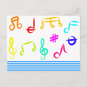 Musik-Icons Postkarte