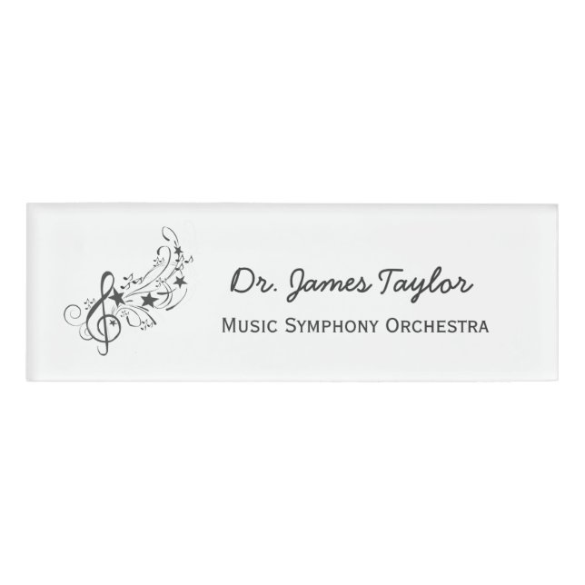 Musik-Illustrations-Band-Sinfonieorchester Namenschild (Vorderseite)