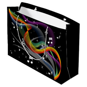 Musik-Illustrationsgeschenk-Tasche Große Geschenktüte
