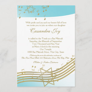 Musik im Air Bat Mitzvah Einladung