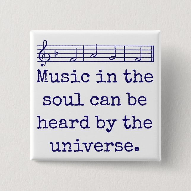 Musik im Soul kann gehört werden - Musikangebot Button (Vorderseite)