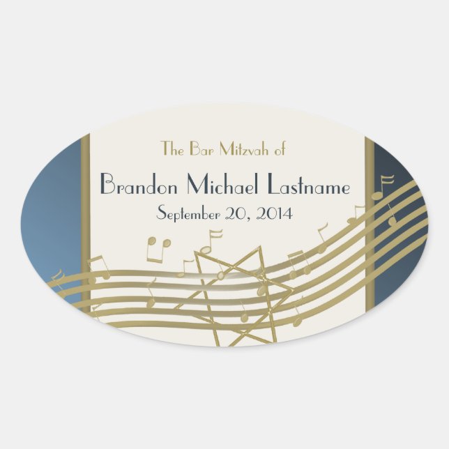 Musik in der Luft Ovaler Aufkleber (Vorderseite)