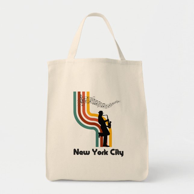 Musik in der NYC Tote Bag Tragetasche (Vorne)
