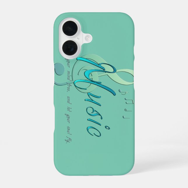 Musik iPhone 16 Hülle (Rückseite)