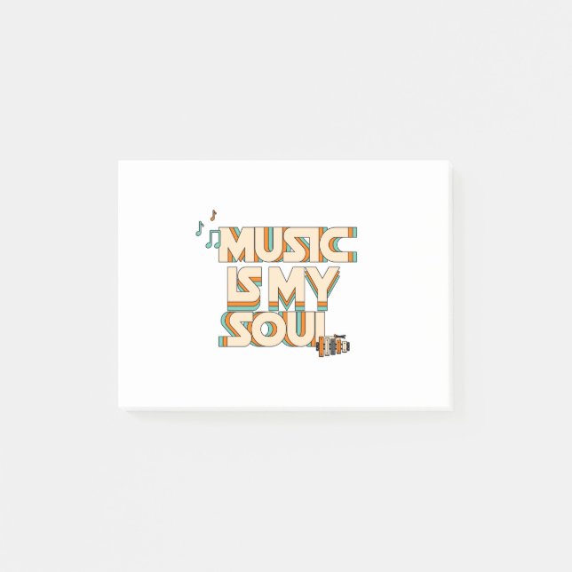 Musik Is My Soul Post-it Klebezettel (Vorderseite)